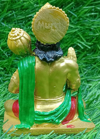 Handmade Lord Hanuman Ji idol crafted from composite stone, symbolizing joy, prosperity, and protection for home or office decor.