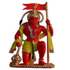 Handmade Lord Hanuman metal idol, featuring intricate detailing, ideal for car dashboards, home decor, or mandir altars.
