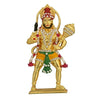 Handmade Lord Hanuman metal idol with intricate detailing, ideal for car dashboards, home decor, or mandir altars.