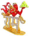 Handmade Lord Hanuman metal idol with intricate detailing, ideal for car dashboards, home decor, or mandir altars.