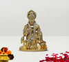 Handmade Lord Hanuman idol in metal, showcasing intricate detailing and a portable design for spiritual spaces.