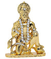Handmade Lord Hanuman idol in metal, showcasing intricate detailing and a portable design for spiritual spaces.