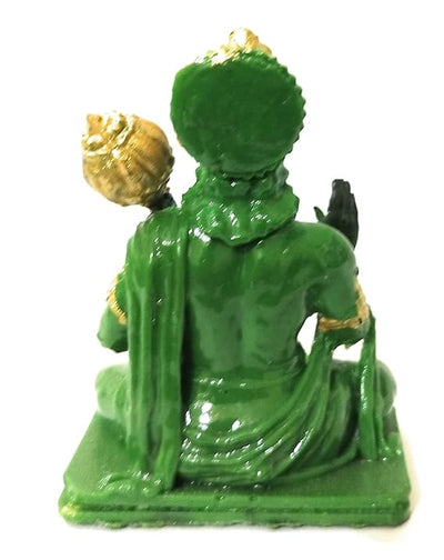 Handmade Lord Hanuman Ji idol in poly stone, ideal for altars and home decor, symbolizing strength and devotion.