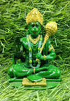 Handmade Lord Hanuman Ji idol in poly stone, ideal for altars and home decor, symbolizing strength and devotion.