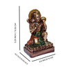 A beautifully crafted resin idol of Lord Hanuman in a meditative pose, showcasing intricate details and a serene expression, ideal for spiritual decor.