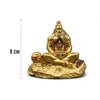 Handmade resin idol of Lord Hanuman Ji, showcasing intricate design with Lord Ram Ji enshrined, ideal for car dashboards and home altars.