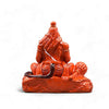 Handmade resin idol of Lord Hanuman Ji, featuring intricate design with Lord Ram Ji enshrined, perfect for car dashboards or home altars.