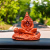 Handmade resin idol of Lord Hanuman Ji, featuring intricate design with Lord Ram Ji enshrined, perfect for car dashboards or home altars.