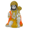 Handmade Lord Hanuman Ji marble dust idol in a seated posture, symbolizing strength and protection, perfect for altars and home decor.