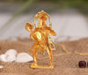 Handmade metal idol of Lord Hanuman, designed for car dashboards or home altars, symbolizing strength, protection, and devotion.