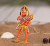 Handmade metal idol of Lord Hanuman, designed for car dashboards or home altars, symbolizing strength, protection, and devotion.