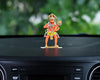 Handmade metal idol of Lord Hanuman, designed for car dashboards or home altars, symbolizing strength, protection, and devotion.