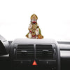 Handmade poly marble idol of Lord Hanuman, intricately designed for car dashboards or home altars, symbolizing strength, protection, and devotion.