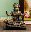 Handmade Lord Hanuman polyresin idol in a seated posture, symbolizing strength and protection, ideal for altars and spiritual home decor.