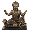 Handmade Lord Hanuman polyresin idol in a seated posture, symbolizing strength and protection, ideal for altars and spiritual home decor.