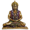 Handmade Lord Hanuman polyresin statue in a serene seated posture, symbolizing strength and protection, ideal for altars and spiritual spaces.