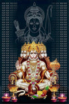 A vibrant Lord Hanuman poster printed on waterproof vinyl, showcasing his divine strength, ideal for uplifting home or office decor.