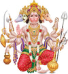 A vibrant wall sticker of Lord Hanuman, showcasing his powerful image and intricate details, ideal for enhancing home decor.