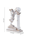 Handcrafted Lord Krishna idol in resin, showcasing intricate details and vibrant colors, ideal for home decor or altars.