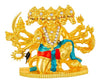 Handmade Lord Panchmukhi Hanuman metal idol with intricate detailing, ideal for car dashboards, home decor, or mandir altars.