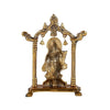 Handcrafted aluminum Lord Radha Krishna idol, showcasing intricate details and a radiant finish, ideal for home decor or spiritual spaces.