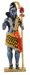 Handmade metal idol of Lord Shiva, ideal for altars and spiritual spaces, showcasing intricate craftsmanship.