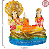 Handmade Lord Vishnu and Lakshmi idol crafted from polyresin, symbolizing prosperity and protection. Ideal for home, altar, or puja temple