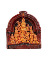 A beautifully crafted terracotta idol of Maa Durga with a traditional chatri design, showcasing intricate details, ideal for home decor