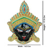 Handmade metal wall hanging of Goddess Kali, representing fierce power and grace, ideal for home decor or altar display.
