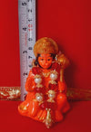 Handmade Makrana marble statue of Lord Hanuman, intricately detailed, ideal for altars, home decor, and spiritual gifting.