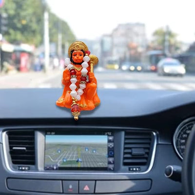 Handmade Makrana marble statue of Lord Hanuman, intricately detailed, ideal for altars, home decor, and spiritual gifting.