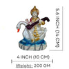 Handcrafted Marble Dust Saraswati idol, showcasing intricate details and serene beauty, symbolizing wisdom and knowledge.