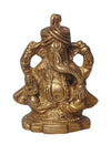 Handcrafted metal Ganesha statue, 7x5x4 cm, ideal for home altar or decor. Symbolizes wisdom, prosperity, and good fortune