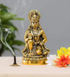 A handmade Metal Hanuman Ji statue, 16.5 cm tall, symbolizing strength and joy, ideal for home decor and spiritual altars.