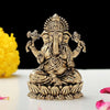 Handcrafted mini brass Ganesha idol, 3 x 2 W x 5 H cm, 150g, symbolizing wisdom and prosperity. Ideal for home, office, car decor, or gifting.