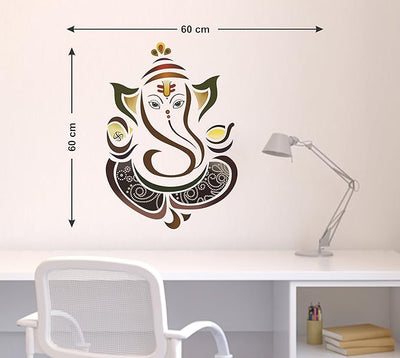 Modern Elegant Ganesha wall sticker featuring a contemporary design, ideal for home decor and celebrating Hinduism.