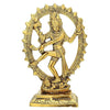 Handmade metal Nataraja statue representing Lord Shiva's cosmic dance, showcasing intricate details and spiritual significance for any altar.