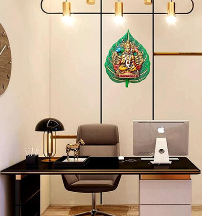 "Handmade aluminum statue of Lord Panchmukhi Hanuman, a five-faced deity symbolizing strength and protection, ideal for home or office."