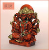 Handmade resin idol of Panchmukhi Hanumanji, showcasing intricate details and vibrant colors, ideal for home temples or as a thoughtful gift.