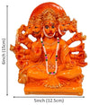 Panchmukhi Hanumanji Resin Idol, showcasing intricate details and five faces of Lord Hanumanji, symbolizing strength and protection.