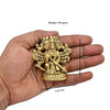 Handmade brass Panchmukhi idol of Lord Hanumanji, showcasing intricate craftsmanship, ideal for enhancing spirituality in home or car.