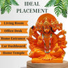 Handmade Panchmukhi Hanuman Ji idol in resin, featuring five faces, ideal for altars and home decor, symbolizing strength and protection.