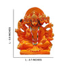 Handmade Panchmukhi Hanuman Ji idol in resin, featuring five faces, ideal for altars and home decor, symbolizing strength and protection.