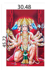 A vibrant Lord Panchmukhi Hanuman Ji wall sticker, showcasing the powerful deity, perfect for enhancing home decor and inspiring positivity.