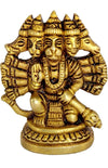 Handcrafted brass idol of Panchmukhi Hanumanji, symbolizing strength and devotion, perfect for altars and spiritual spaces.