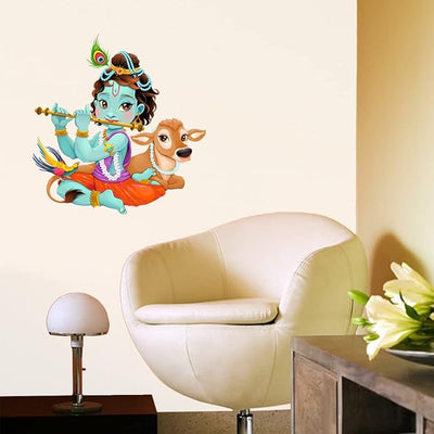 Versatile peel and stick wall sticker, ideal for customization, featuring designs inspired by Hindu deities and celebrating the Hindu faith.