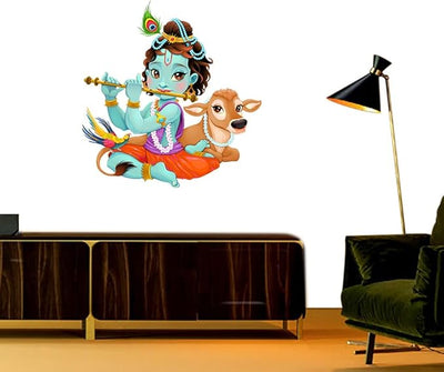 Versatile peel and stick wall sticker, ideal for customization, featuring designs inspired by Hindu deities and celebrating the Hindu faith.