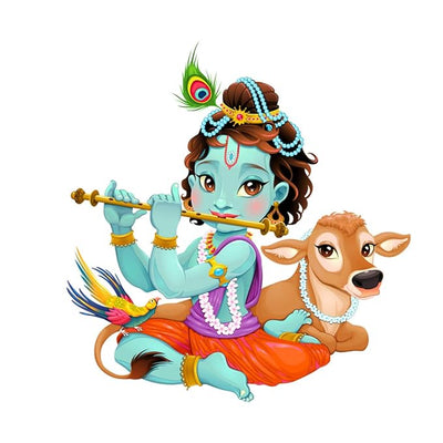 Versatile peel and stick wall sticker, ideal for customization, featuring designs inspired by Hindu deities and celebrating the Hindu faith.
