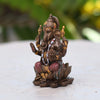 Handmade plastic Lord Ganesha idol, ideal for altar decor or as a gift. Dimensions: 7.9L x 4.8W x 4.8H cm, 180 grams.