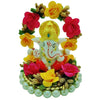Handcrafted polyresin Ganesha idol, 30.48x27.94x22.86 cm, ideal for home altar or car dashboard. Symbolizes prosperity, wisdom, and good fortune